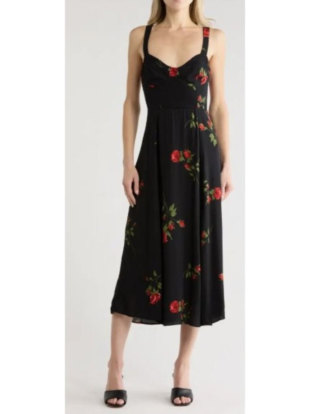 Jason Wu Edit Black Corset Floral Dress Size 8 New